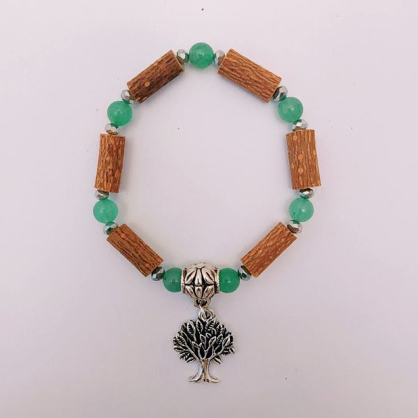 Bracelet-Arbre-Aventurine-et-Bois-de-Noisetier