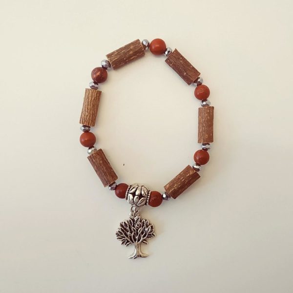 Bracelet-Arbre-Jaspe-rouge-et-Bois-de-Noisetier