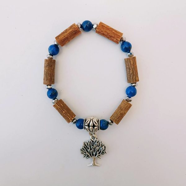 Bracelet-Arbre-Lapis-Lazuli-et-Bois-de-Noisetier