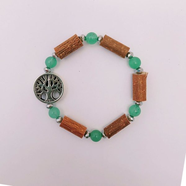 Bracelet-Arbre-de-Vie-Aventurine-et-Bois-de-Noisetier