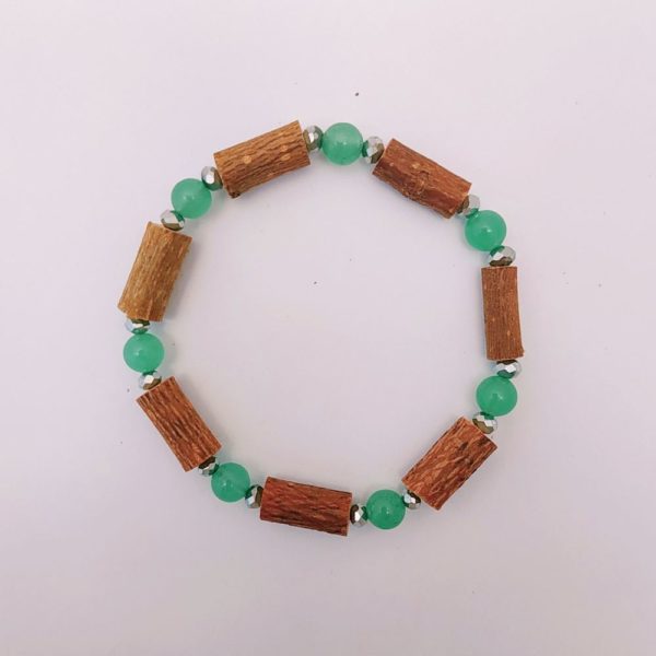 Bracelet-Aventurine-et-Bois-de-Noisetier